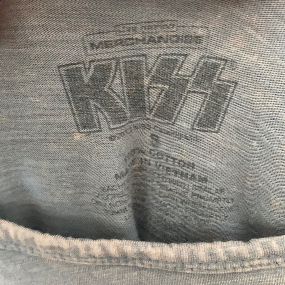 KISS 100% Cotton 3/4 Sleeve Bleached Shirt - Picture 4 of 7